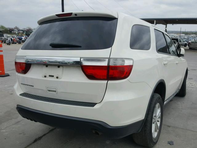 1C4RDHAG8CC206627 - 2012 DODGE DURANGO SX WHITE photo 4