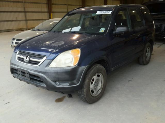 JHLRD68492C003876 - 2002 HONDA CR-V LX BLUE photo 2