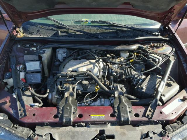 2G1WF52E139166495 - 2003 CHEVROLET IMPALA BURGUNDY photo 7