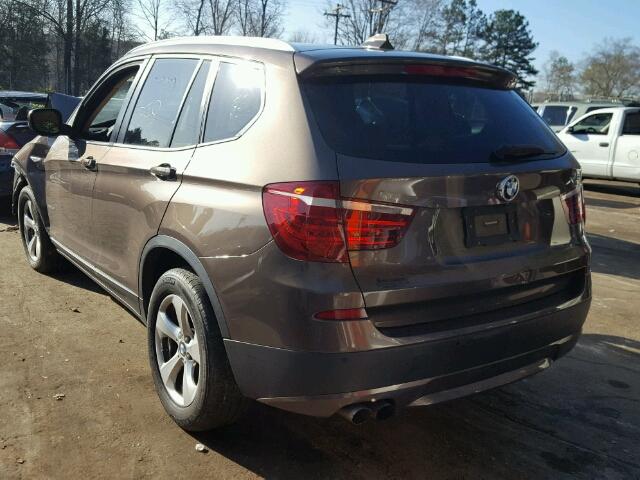 5UXWX5C51BL701284 - 2011 BMW X3 XDRIVE2 GRAY photo 3