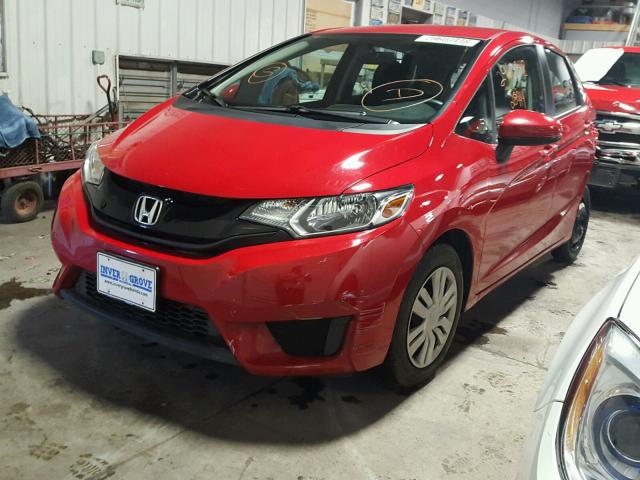 3HGGK5H54FM778914 - 2015 HONDA FIT LX RED photo 2