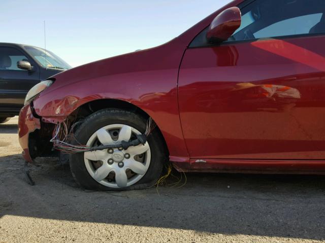 KMHDU46D37U165319 - 2007 HYUNDAI ELANTRA GL MAROON photo 9