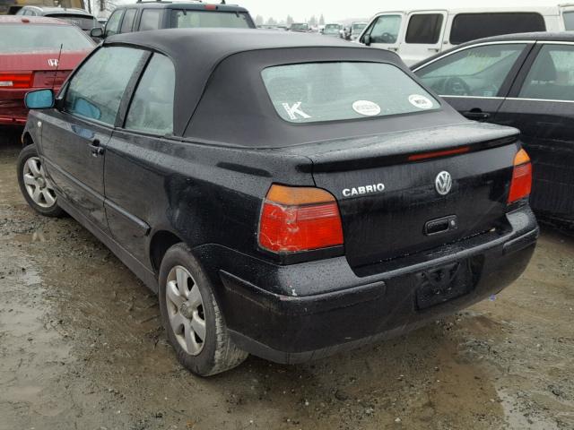 3VWDC21V71M812177 - 2001 VOLKSWAGEN CABRIO GLX 黑色 照片 3
