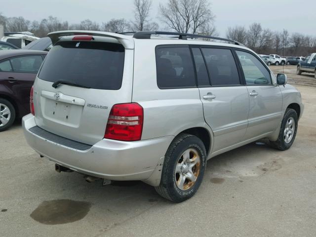 JTEGD21A330059176 - 2003 TOYOTA HIGHLANDER SILVER photo 4