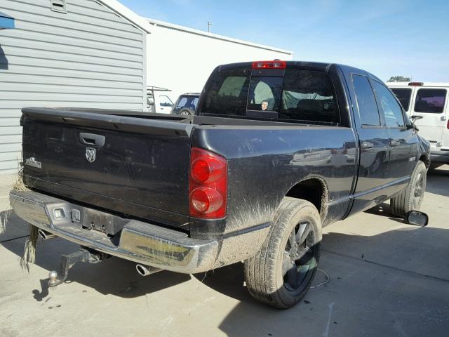 1D7HA18238J121080 - 2008 DODGE RAM 1500 S BLACK photo 4