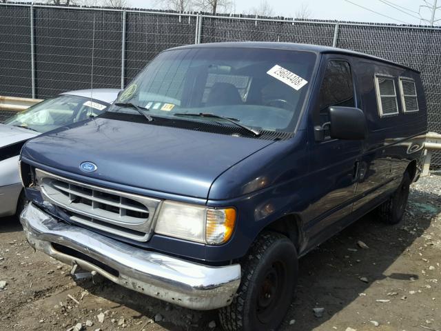 1FTEE1426VHB70705 - 1997 FORD ECONOLINE BLUE photo 2