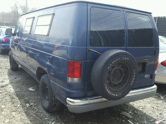 1FTEE1426VHB70705 - 1997 FORD ECONOLINE BLUE photo 3