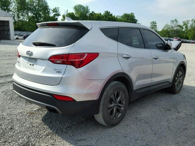 5XYZTDLB1FG267010 - 2015 HYUNDAI SANTA FE S SILVER photo 4