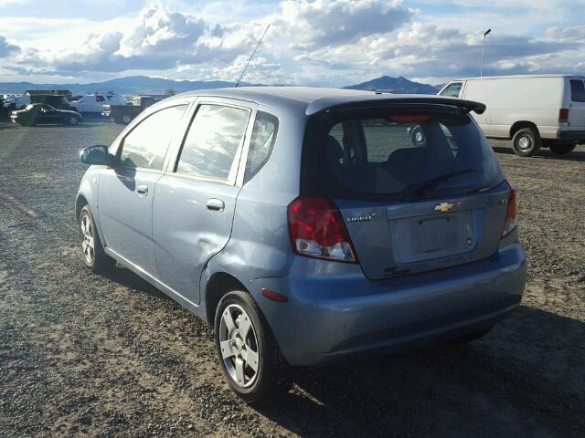 KL1TD66678B113127 - 2008 CHEVROLET AVEO BASE Bleu photo 3