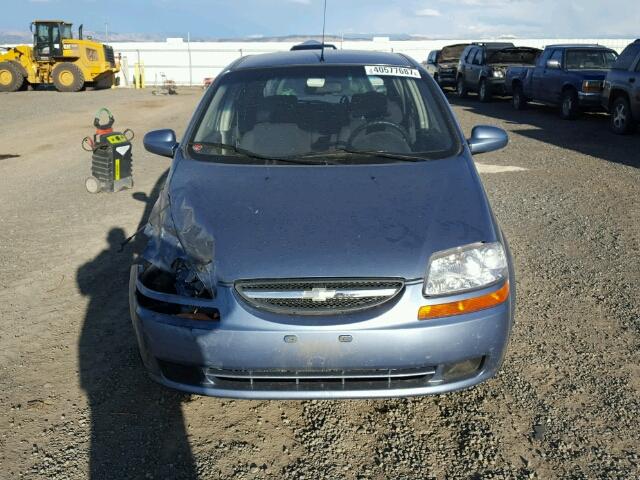 KL1TD66678B113127 - 2008 CHEVROLET AVEO BASE Bleu photo 9