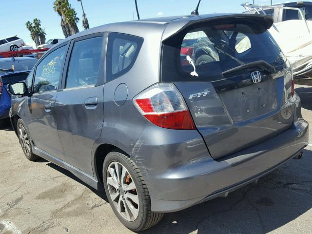 JHMGE8H59CC007352 - 2012 HONDA FIT SPORT CHARCOAL photo 3