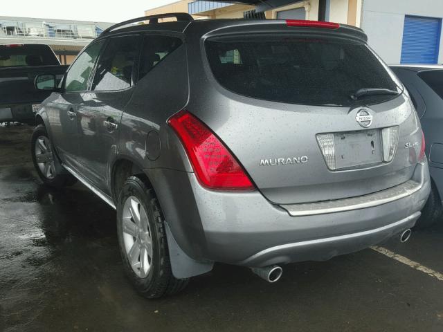 JN8AZ08W36W519248 - 2006 NISSAN MURANO SL GRAY photo 3