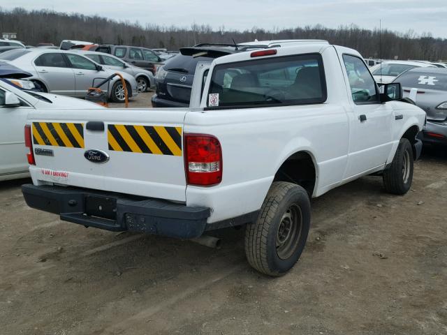 1FTYR10D77PA00791 - 2007 FORD RANGER WHITE photo 4