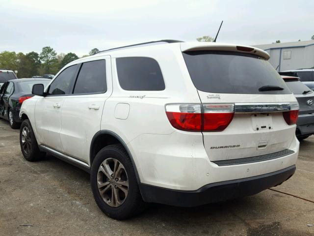 1D4RD2GG1BC630415 - 2011 DODGE DURANGO EX WHITE photo 3