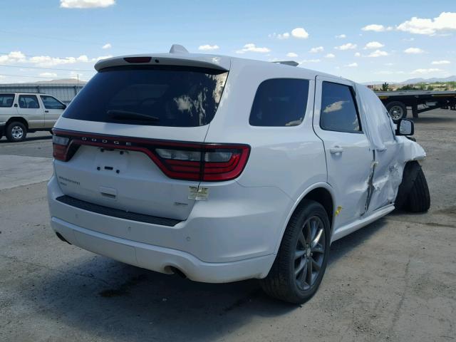 1C4RDJDG3HC945009 - 2017 DODGE DURANGO GT WHITE photo 4