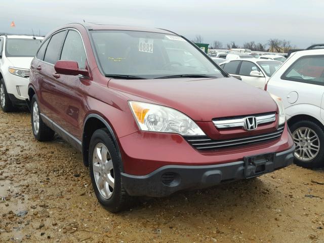 JHLRE48737C002905 - 2007 HONDA CR-V EXL MAROON photo 1