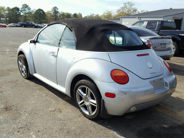 3VWCD31Y24M338653 - 2004 VOLKSWAGEN NEW BEETLE SILVER photo 3