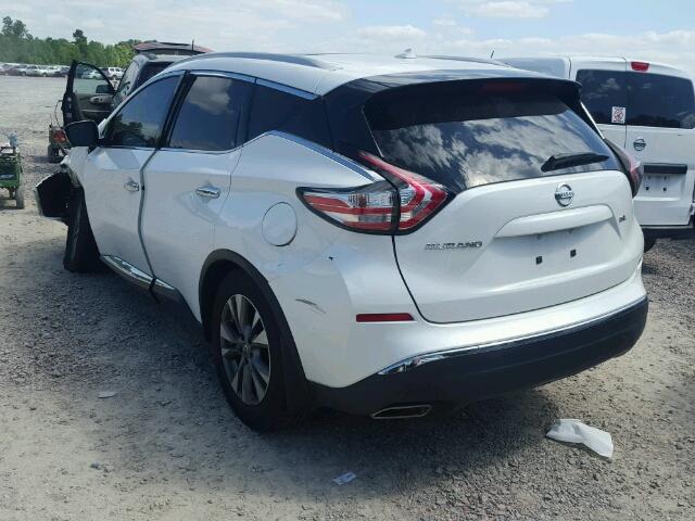 5N1AZ2MGXFN233985 - 2015 NISSAN MURANO S WHITE photo 3