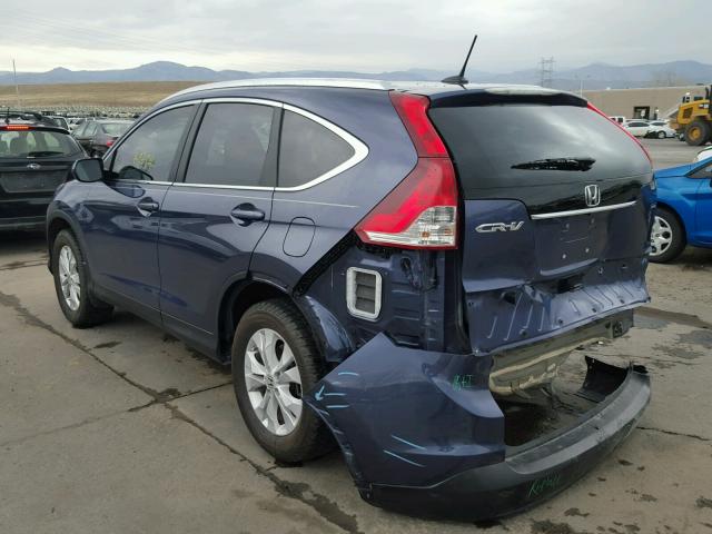 2HKRM3H7XDH510718 - 2013 HONDA CR-V EXL BLUE photo 3