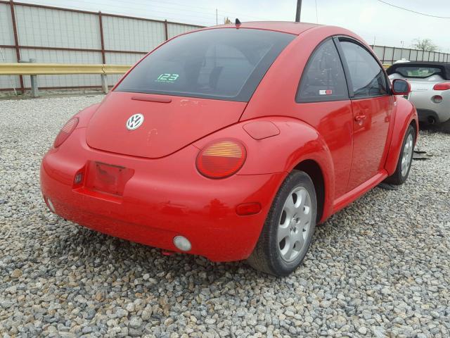 3VWCB21C52M460344 - 2002 VOLKSWAGEN NEW BEETLE 红色 照片 4