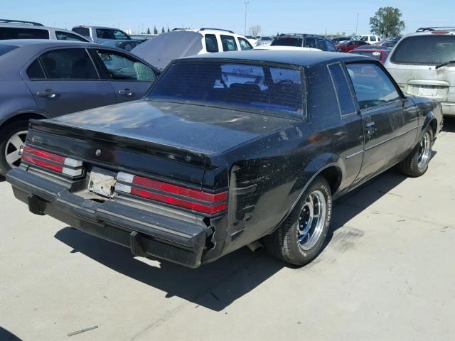 1G4GJ1174HP433252 - 1987 BUICK REGAL შავი ფოტო 4