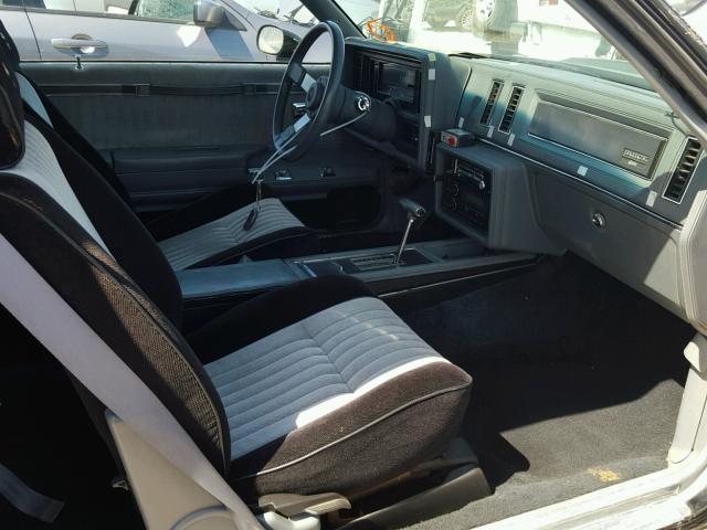 1G4GJ1174HP433252 - 1987 BUICK REGAL შავი ფოტო 5