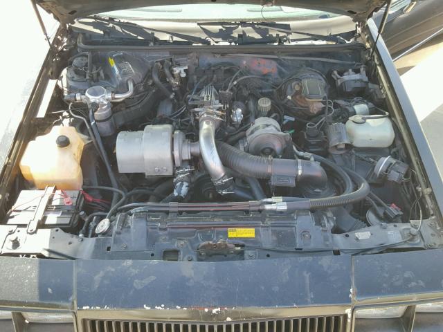 1G4GJ1174HP433252 - 1987 BUICK REGAL BLACK photo 7