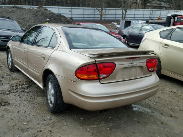 1G3NL52E81C126724 - 2001 OLDSMOBILE ALERO GL GOLD photo 3