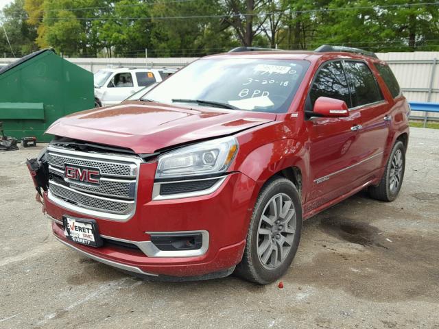 1GKKVTKD9EJ249902 - 2014 GMC ACADIA DEN RED photo 2