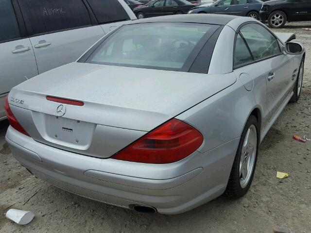 WDBSK75F63F062186 - 2003 MERCEDES-BENZ SL 500R SILVER photo 4