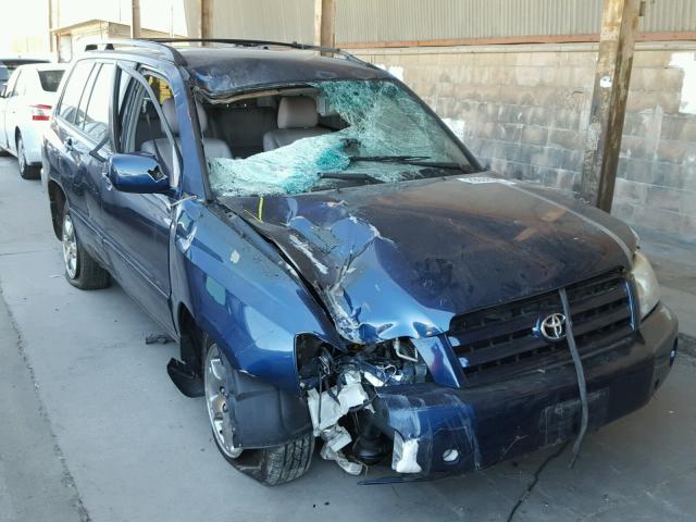 JTEDP21A960124790 - 2006 TOYOTA HIGHLANDER BLUE photo 1