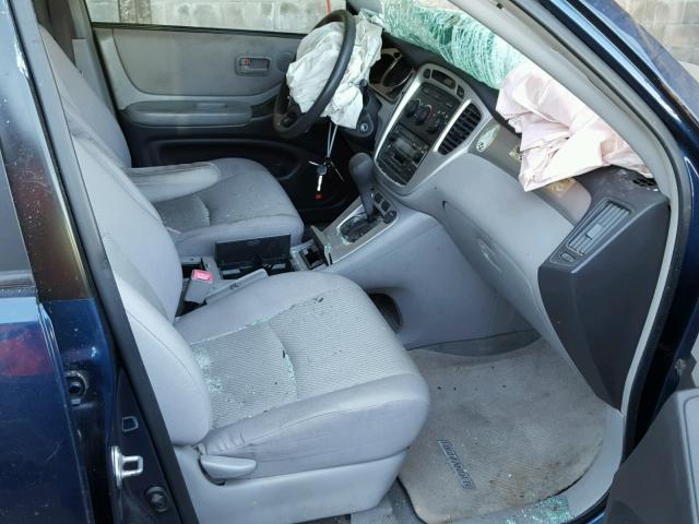 JTEDP21A960124790 - 2006 TOYOTA HIGHLANDER BLUE photo 5