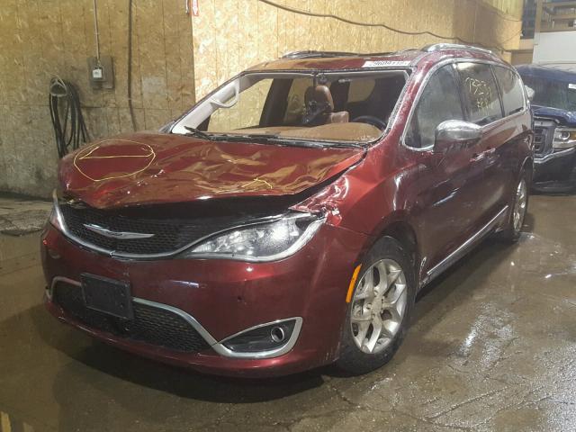 2C4RC1GG7HR528420 - 2017 CHRYSLER PACIFICA L MAROON photo 2