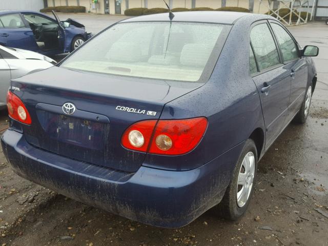 1NXBR32E35Z380133 - 2005 TOYOTA COROLLA CE BLUE photo 4