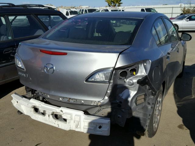 JM1BL1TG0D1758614 - 2013 MAZDA 3 I SILVER photo 4