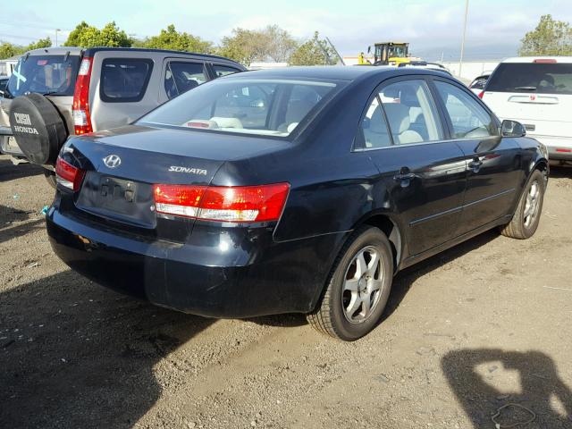 KMHEU46C46A099603 - 2006 HYUNDAI SONATA GLS BLUE photo 4