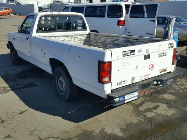 1B7GL26XXKS108994 - 1989 DODGE DAKOTA WHITE photo 3