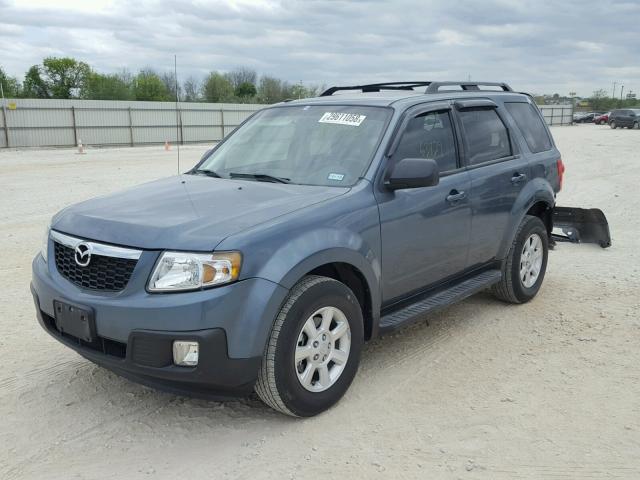 4F2CY0GG2AKM01113 - 2010 MAZDA TRIBUTE S BLUE photo 2