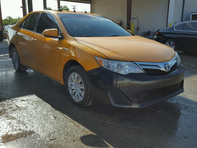 4T1BD1FKXDU074984 - 2013 TOYOTA CAMRY HYBR ყვითელი ფოტო 1