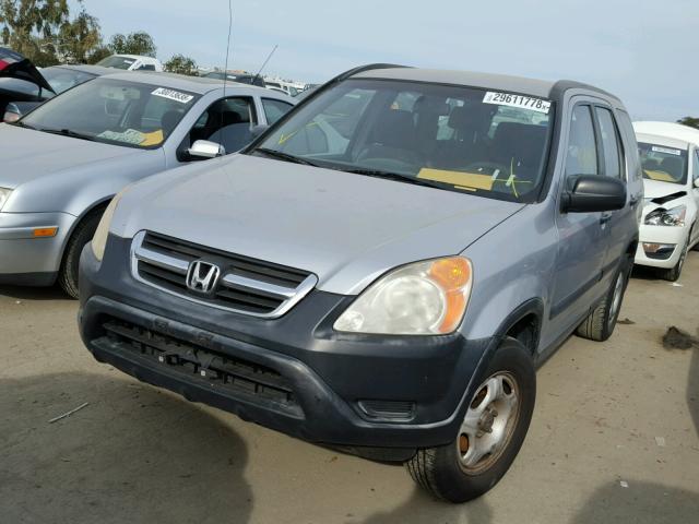 JHLRD68494C001581 - 2004 HONDA CR-V LX SILVER photo 2