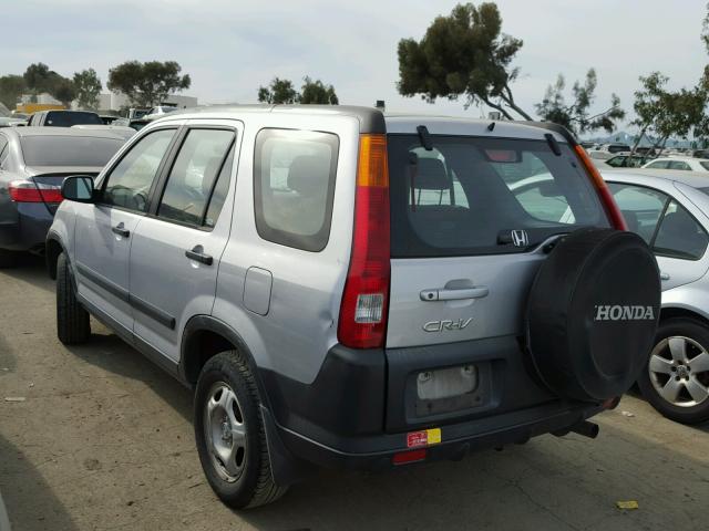 JHLRD68494C001581 - 2004 HONDA CR-V LX SILVER photo 3