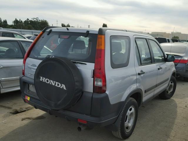 JHLRD68494C001581 - 2004 HONDA CR-V LX SILVER photo 4