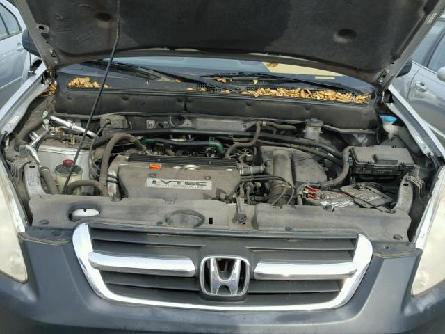 JHLRD68494C001581 - 2004 HONDA CR-V LX SILVER photo 7