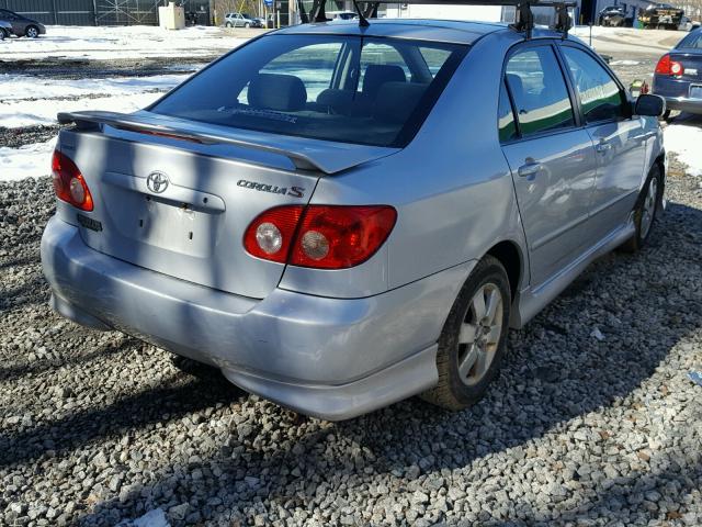 2T1BR32E65C494421 - 2005 TOYOTA COROLLA CE SILVER photo 4