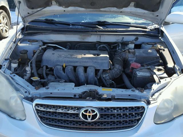 2T1BR32E65C494421 - 2005 TOYOTA COROLLA CE SILVER photo 7