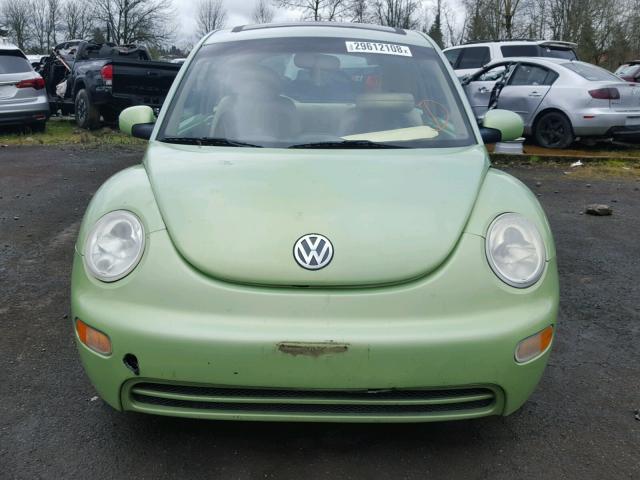 3VWCS21C11M412094 - 2001 VOLKSWAGEN NEW BEETLE 绿色 照片 9