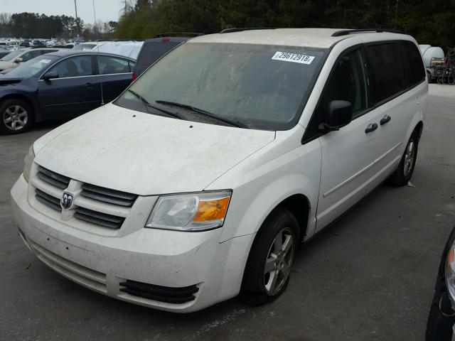 1D8HN44H48B163991 - 2008 DODGE GRAND CARA WHITE photo 2