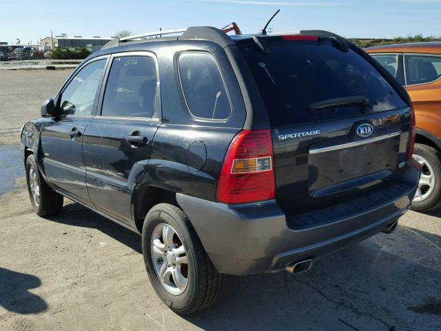 KNDJE723187464584 - 2008 KIA SPORTAGE E BLACK photo 3