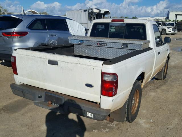 1FTYR10C01TA43455 - 2001 FORD RANGER WHITE photo 4