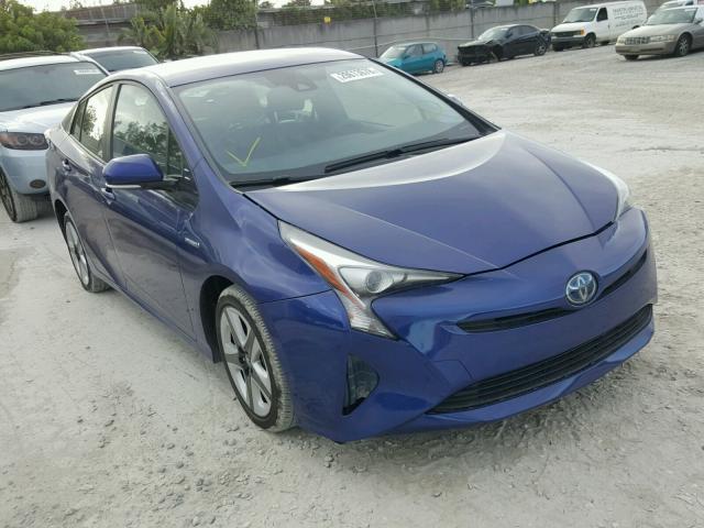 JTDKARFU6G3523018 - 2016 TOYOTA PRIUS BLUE photo 1